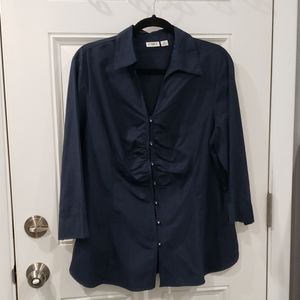 Navy blue blouse by Cato